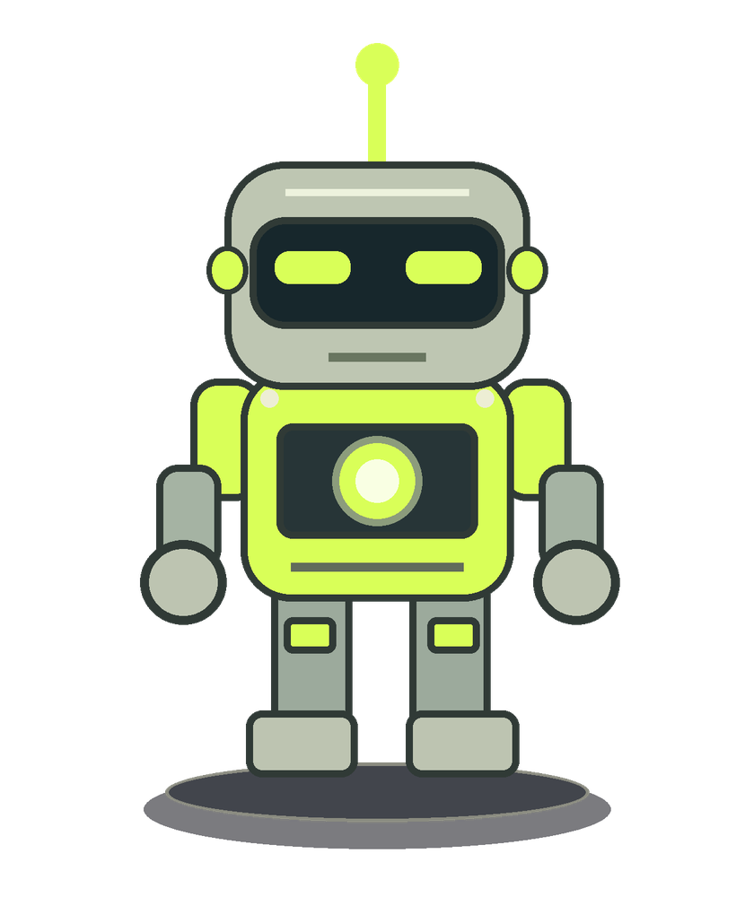 Atlas, robot coleccionable original en verde lima y metal
